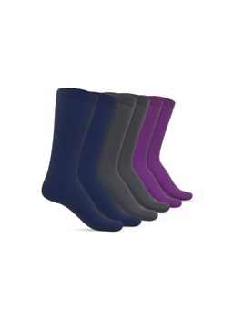 TalkingSox - Bamboo Crew Socks for Men & Women Mild Compression Socks Multi-Color (Pack Of 6)