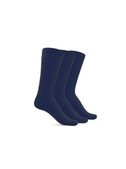 TalkingSox - Bamboo Crew Socks Mild Compression Calf Length Sports Socks Blue (Pack Of 3)