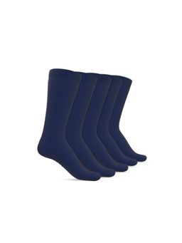 TalkingSox - Bamboo Crew Socks for Men & Women Unisex Calf Length Socks Blue (Pack Of 5)