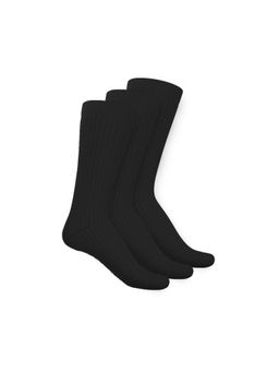 TalkingSox - Unisex Bamboo Crew Socks, Breathable Calf Sports Socks Black (Pack Of 3)