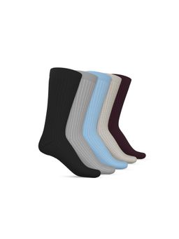 TalkingSox - Bamboo Crew Socks for Men & Women, Seamless Socks Multi-Color (Pack Of 5)