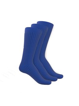 TalkingSox - Unisex Bamboo Crew Socks, Breathable & Anti-Odor Navy Blue (Pack Of 3)