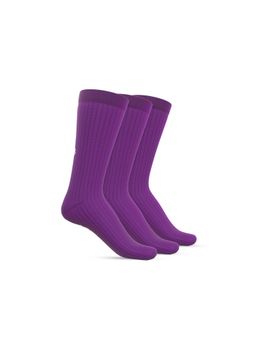 TalkingSox - Bamboo Crew Socks for Men & Women, Breathable & Anti-Odor Purple (Pack Of 3)