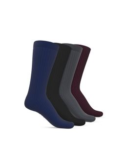 TalkingSox - Bamboo Crew Socks for Men & Women Calf Length Socks Multi-Color (Pack Of 4)