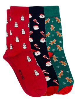 Mint & Oak - Cozy Christmas Crew For-Men Multi-Color (Pack Of 3)