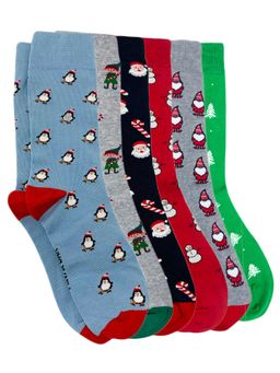 Mint & Oak - Elf Toes Trio For-Men Multi-Color (Pack Of 6)