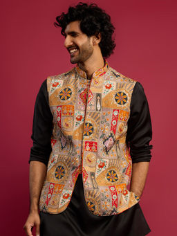 Vastramay - Men's Multi-Colour Nehru Jacket