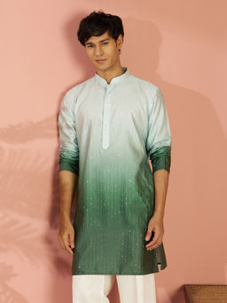 Vastramay - Green Ombre Regular Kurta