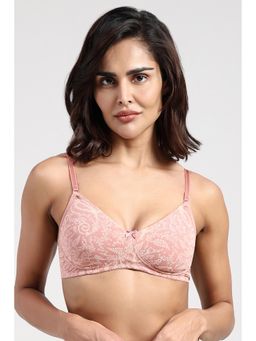 Van Heusen - Women Printed Anti Bacterial Non Padded Shaper Peach T-Shirt Bra