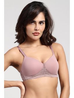 Van Heusen - Women Wire free Medium Coverage Padded Lace Pink T-Shirt Bra