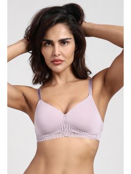 Van Heusen - Women Wire free Medium Coverage Padded Lace Lavender T-Shirt Bra