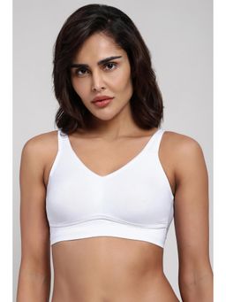 Van Heusen - Women Solid Plus Size Wireless Minimizer White T-Shirt Bra