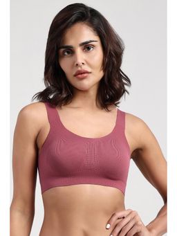 Van Heusen - Women Aero Flex Full Coverage Broad Straps Knitted Wine T-Shirt Bra