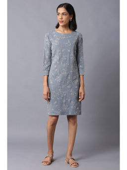W - Grey Textured Dress