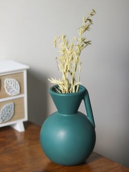 Voncasa - Deep Sea Green Decorative Vase
