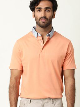 Rare Rabbit - Ringer Peach Polo