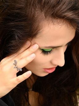 Odette - Butterfly Shaped Gold Tone Finger Ring