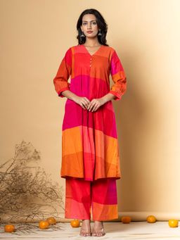 Readiprint - A Line Style Cotton Flex Multi-Color Kurta and Pant (Set of 2)