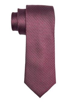 The Tie Hub - Burgundy & Black Textured Woven Silk Tie