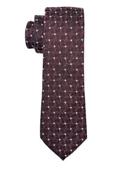 The Tie Hub - Men's Burgundy Textured Handcrafted Formal Tie