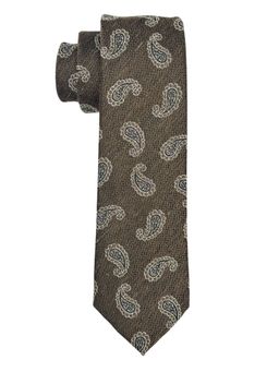 The Tie Hub - Brown Woven for Men Premium Woven Microfiber Tie