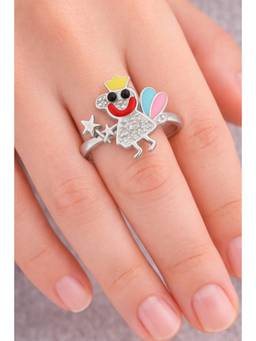 Miora - Silver Fairy Princess Enamel Ring
