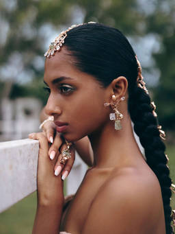 Outhouse - La Leopard Imperial Green Earrings