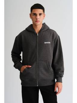 Bonkers Corner - Grey Shadowline Zipper Hoodie
