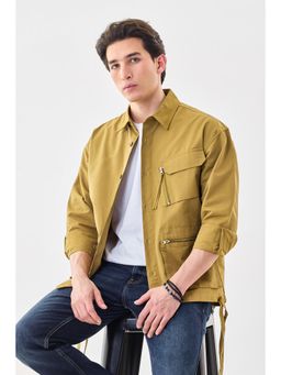 Snitch - Mustard Solid Full Sleeves Regular Casual Jacket