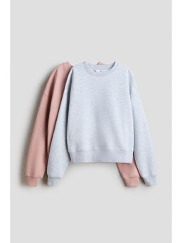 H&M - Girls Grey 2-pack sweatshirts