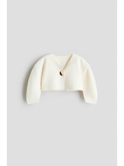 H&M - Girls White Button-detail cardigan