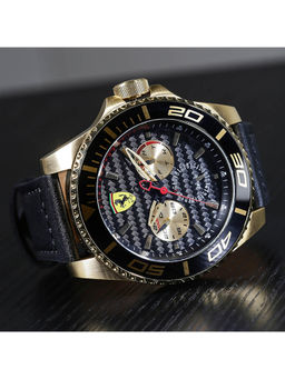 Scuderia Ferrari - Black Dial Round Analog Watch-0830419