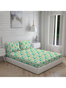 Layers - Duracount Toughened Cotton 225 TC Double Bedsheet - Multi (Set of 3)