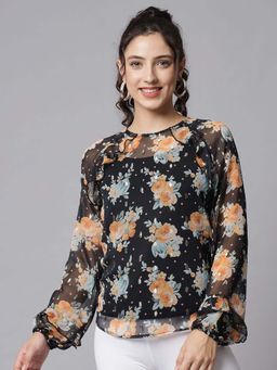 Beatnik - Black Peasant Top