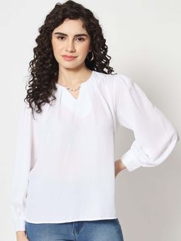 Beatnik - Fuchsia White Regular Top
