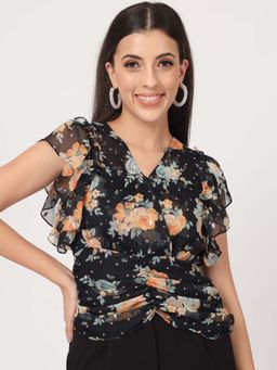 Beatnik - Black Blouson Women's Top