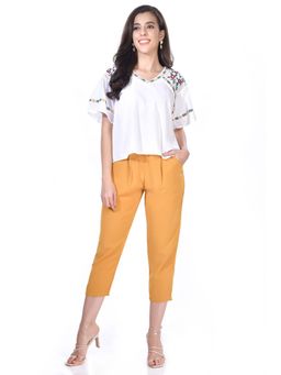 Beatnik - White Blouson Top