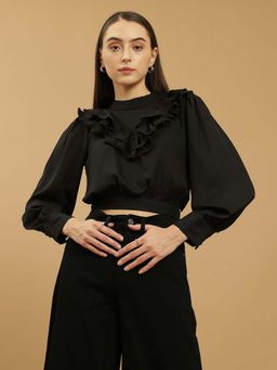 Beatnik - Black Crop Top