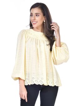 Beatnik - Yellow Peasant Top
