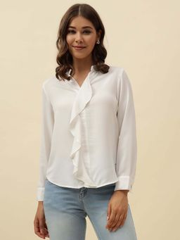 Beatnik - White Puff Empire Top