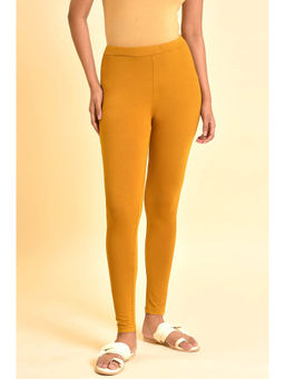 W - Yellow Solid Leggings