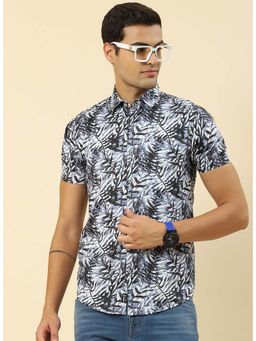 Monte Carlo - Blue Printed Regular Fit Shirt
