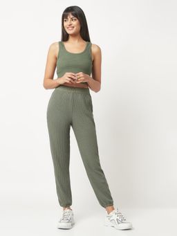 HOUSE OF S - Olive Jogger Loungewear Set (Set of 2)
