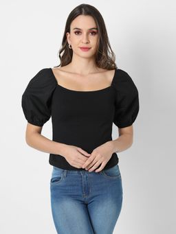 PINACOLADA - Women Black Solid Casual Top