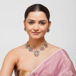 Beryachi - Inaya Kundan polki Necklace Set