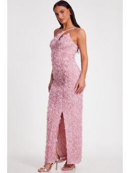 Quiz Clothing - Women Pink Polyester Solid Dress