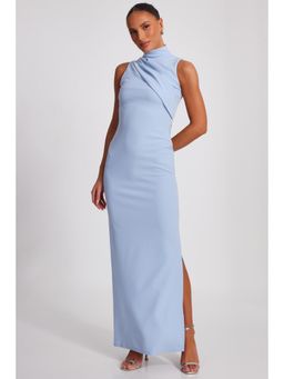Quiz Clothing - Women Blue Polyester Solid Dress