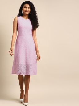 Dodo & Moa - Women Pink Polyester Solid Dress