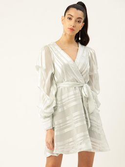 Dodo & Moa - Women Grey Polyester Solid Dress