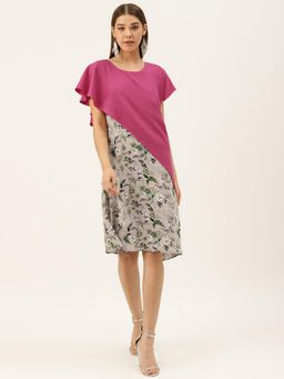 Dodo & Moa - Women Multi-Color Polyester Floral Dress